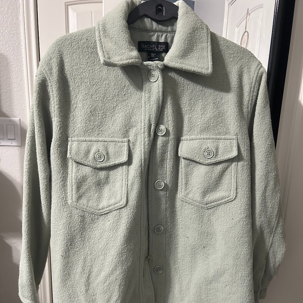 Rachel Zoe - Green Fleece Shacket